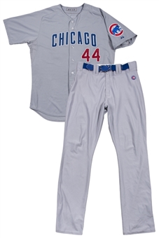 2013 Anthony Rizzo Game Issued Chicago Cubs Road Uniform: Jersey & Pants (MLB Authenticated & Cubs LOA)